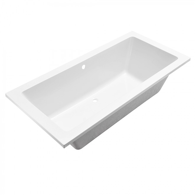Wiesbaden Santino SQ Inbouw Duo Ligbad Acryl Mat Wit 180cm